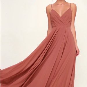 Rusty Rose Maxi Dress from Lulus